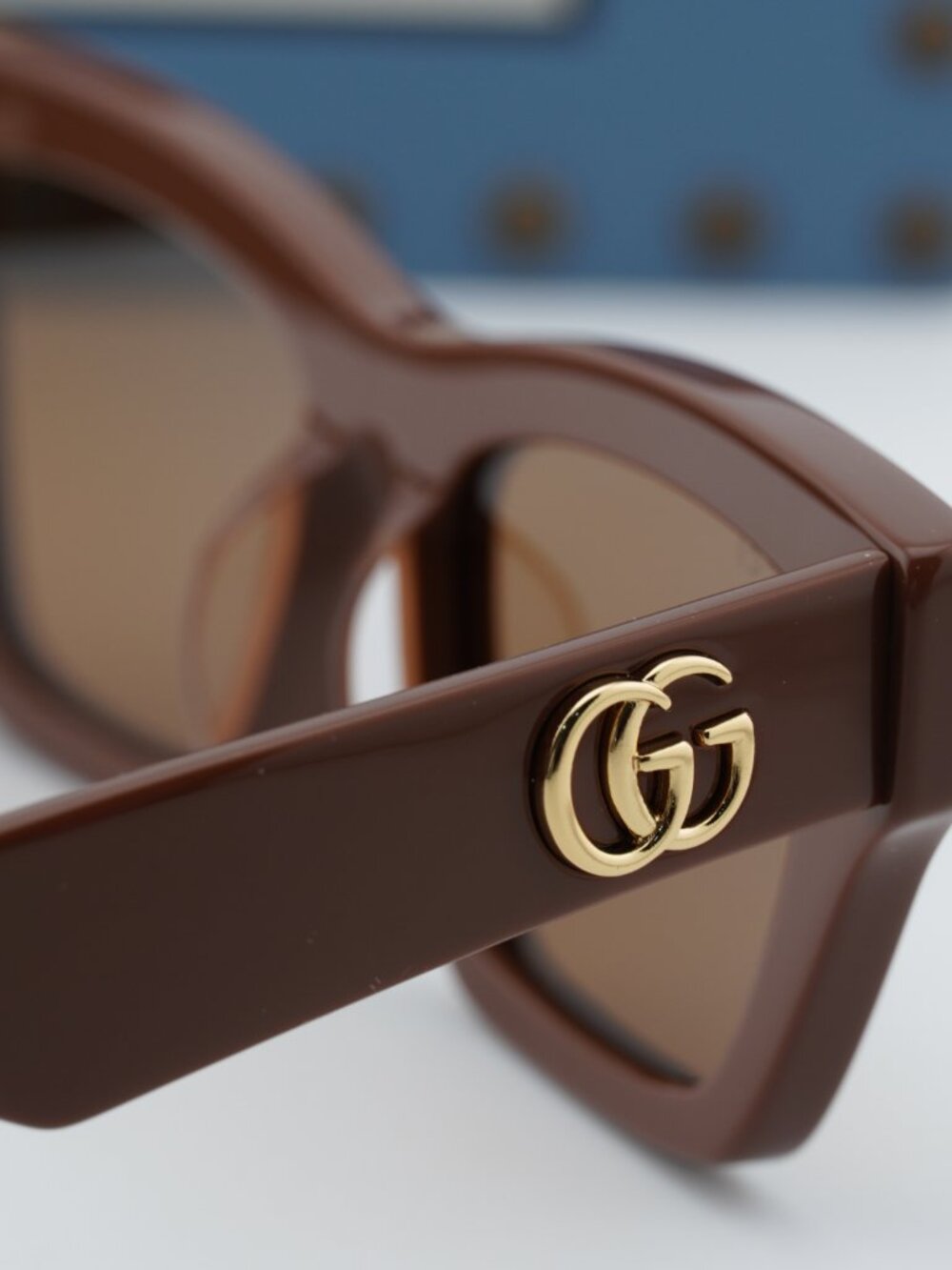 Gucci GG1753S 005 Women Cat Eye Sunglasses - Brown / Brown - Picture 8 of 11